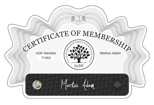 Markus's Certificate of membership