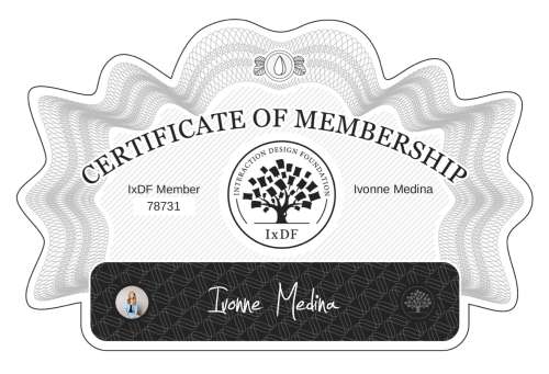 Ivonne's Certificate of membership