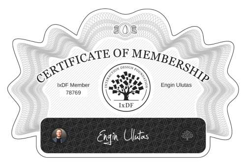 Engin's Certificate of membership