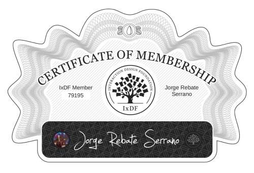 Jorge's Certificate of membership
