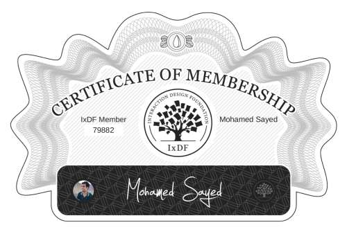 Mohamed's Certificate of membership