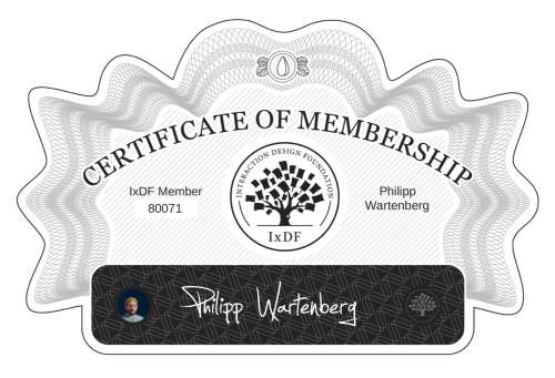 Philipp's Certificate of membership