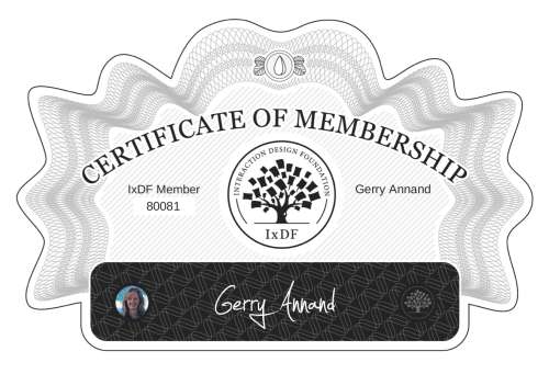 Gerry's Certificate of membership
