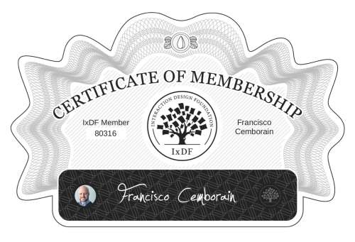 Francisco's Certificate of membership