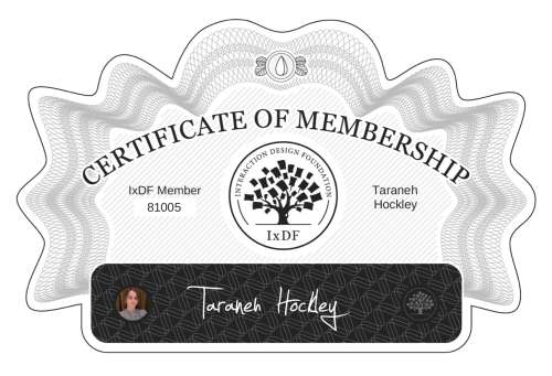 Taraneh's Certificate of membership