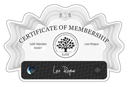 Leo's Certificate of membership