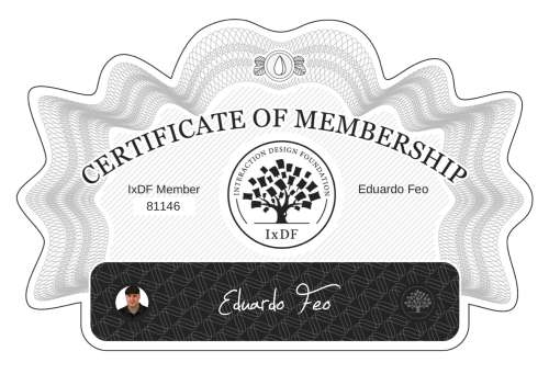 Eduardo's Certificate of membership