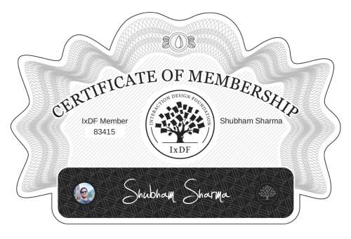 Shubham's Certificate of membership