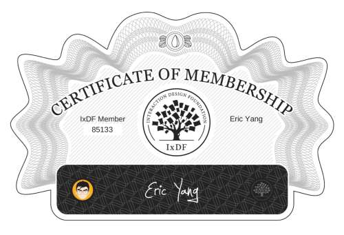 Eric's Certificate of membership