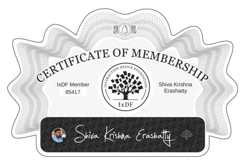 Shiva's Certificate of membership