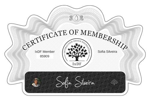 Sofia's Certificate of membership
