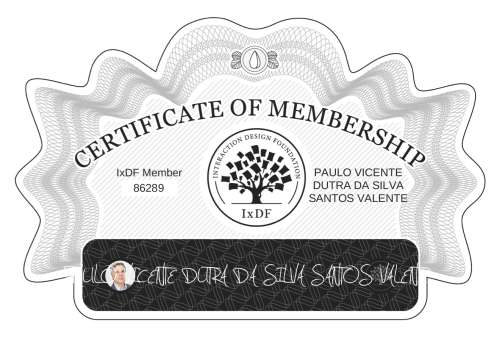 PAULO's Certificate of membership