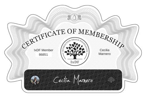 Cecilia's Certificate of membership