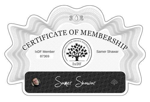 Samer's Certificate of membership