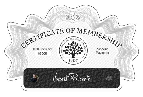 Vincent's Certificate of membership
