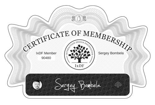 Sergey's Certificate of membership