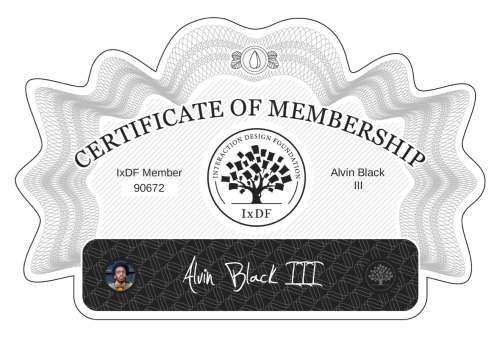 Alvin's Certificate of membership