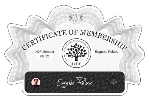 Eugenio's Certificate of membership