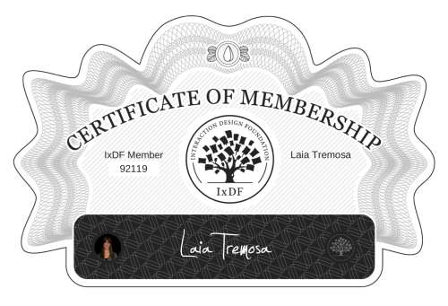Laia's Certificate of membership