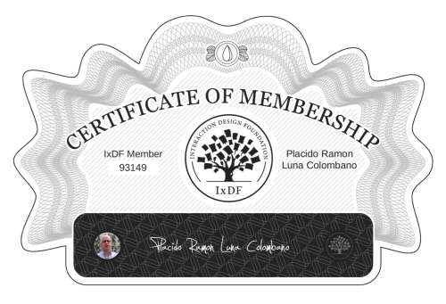 Plácido's Certificate of membership