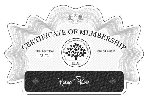 Benoit's Certificate of membership