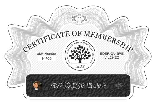 EDER's Certificate of membership