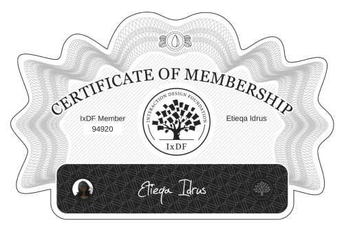 Etieqa's Certificate of membership
