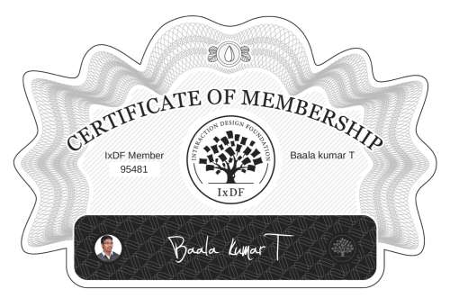 Baala's Certificate of membership