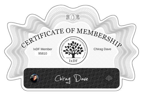 Chirag's Certificate of membership