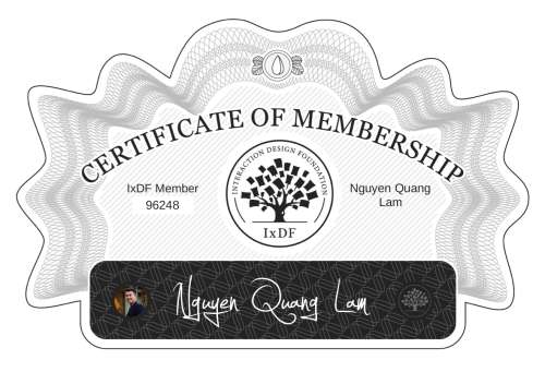 Nguyễn's Certificate of membership