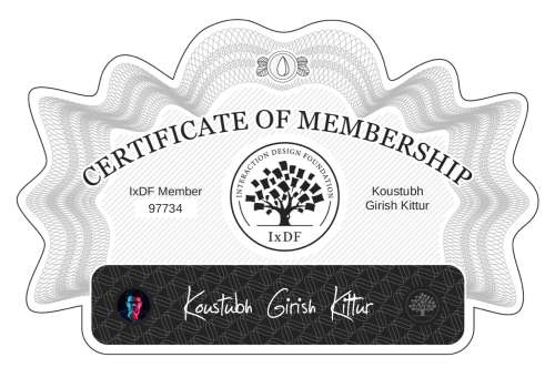 Koustubh's Certificate of membership