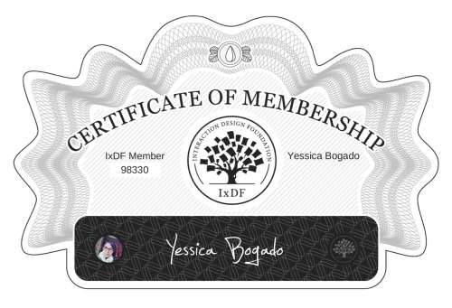 Yessica's Certificate of membership