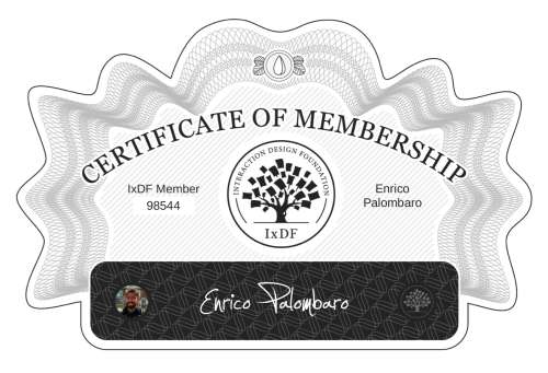 Enrico's Certificate of membership