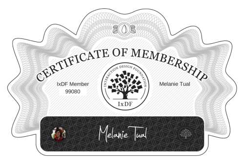 Mélanie's Certificate of membership