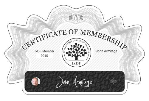 John's Certificate of membership