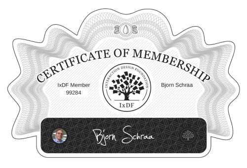 Bjorn's Certificate of membership