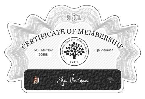 Eija's Certificate of membership