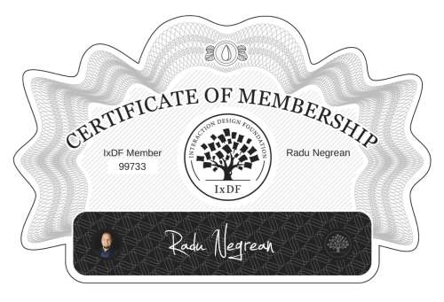 Radu's Certificate of membership