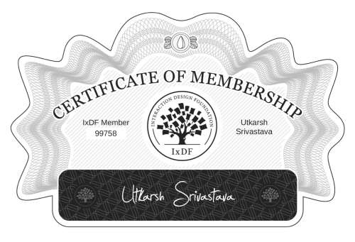 Utkarsh's Certificate of membership