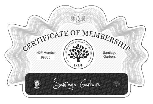 Santiago's Certificate of membership