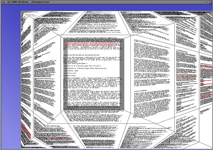 The Document Lens (Robertson and Mackinlay, 1993)